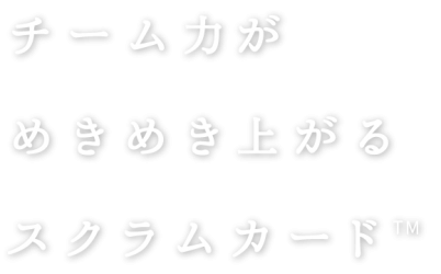 チーム力がメキメキ上がるスクラムカード TM